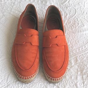 Hermes Trip Espadrilles Women Orange Suede
